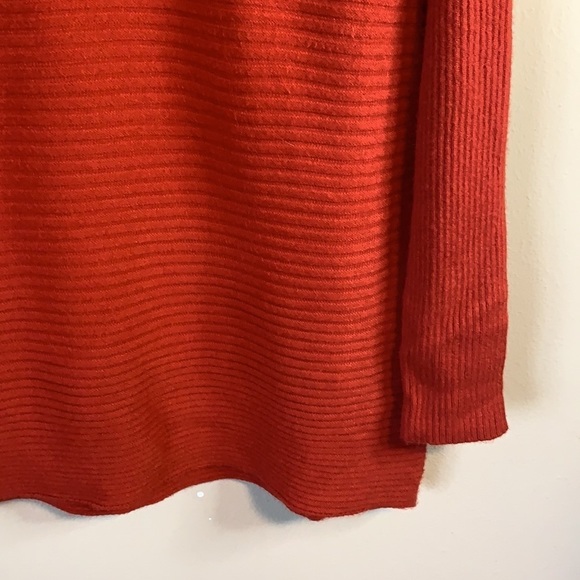 NWT Devotion by Cyrus Rust Ottoman Rib Knit Turtle Neck Tunic Sweater Small - Picture 7 of 10
